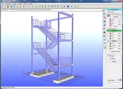 CAD 3D Stahlbau  Treppe 